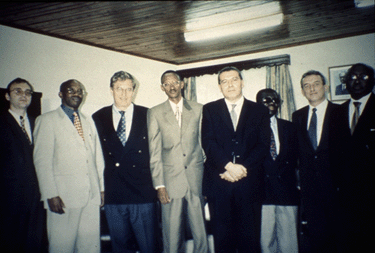 Paul Kagame with directors of Royal/Dutch Shell in Rwanda