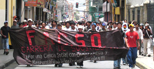 Protest Against Right Wing Strike in Cochabamba, Photo: Ben Dangl