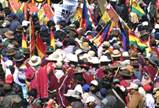 Pro-Morales Rally in La Paz, Bolivia in May, 2008