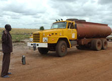 Oil truck in oil rich Unity state, Sudan