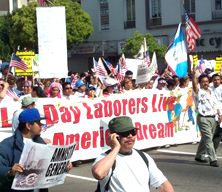Marching for Day Laborers' Rights