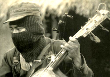 Zapatista plays guitar in Chiapas
