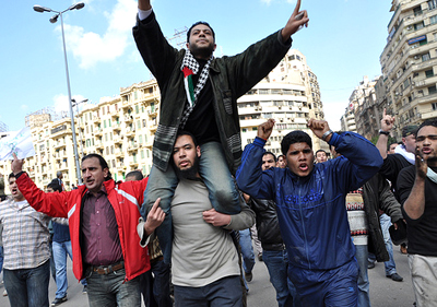 Anti-Mubarak Protesters in Cairo