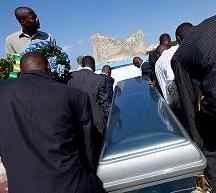Cholera victim's funeral