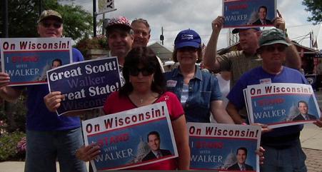 Walker supporters at state fair