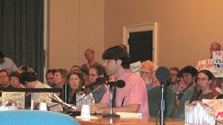 Anti-Lockheed organizer Jonathan Leavitt testifies.