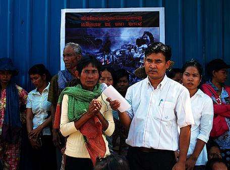 Community members of Dey Krahorm, Cambodia who were evicted by the government in 2009 