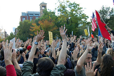 Voting in general assembly at Occupy Wall Street