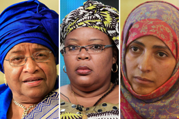 Ellen Johnson Sirleaf, Leymah Gbowee & Tawakkul Karman