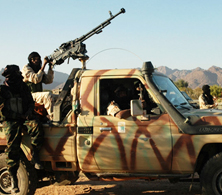 Tuareg rebels near the Sahara desert