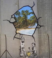 Banksy Art on Gaza Wall