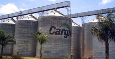 Cargill soy silos in Alto Parana, Paraguay