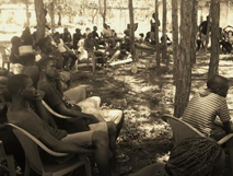 Garífuna meeting for Defense of the Land campaign