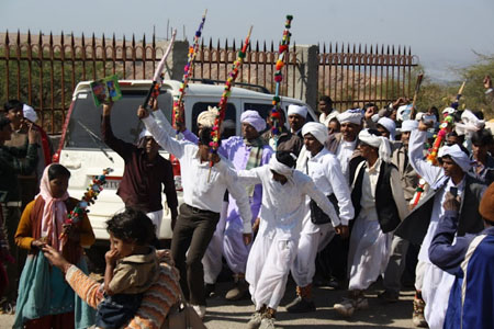 All photos of Adivasi Ekta Parishad gathering in Rajasthan, India. Credit: Satish Londhe