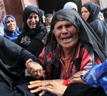 Palestinian woman widowed by Israeli air strike in November.