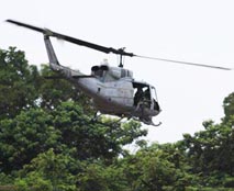 US Marine helicopter in Guatemala