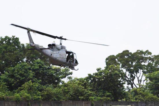 US Marine helicopter in Guatemala.*