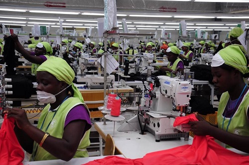 Garment assembly workers in Caracol, Haiti's newest free trade zone. Credit: Joris Willems