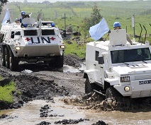 UNDOF peacekeepers in Golan Heights