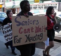 Marching for affordable housing in NYC