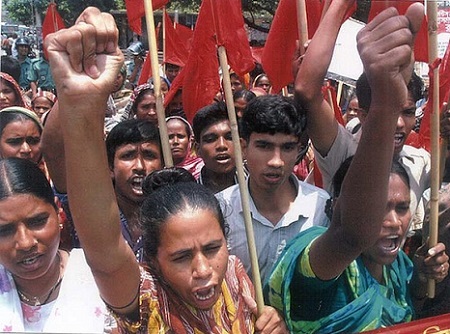 Garment workers protest in Bangladesh. Photo: Flickr/Dblackadder