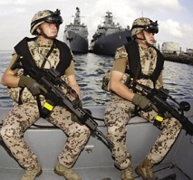 Pirate patrol: German troops in Djibouti.