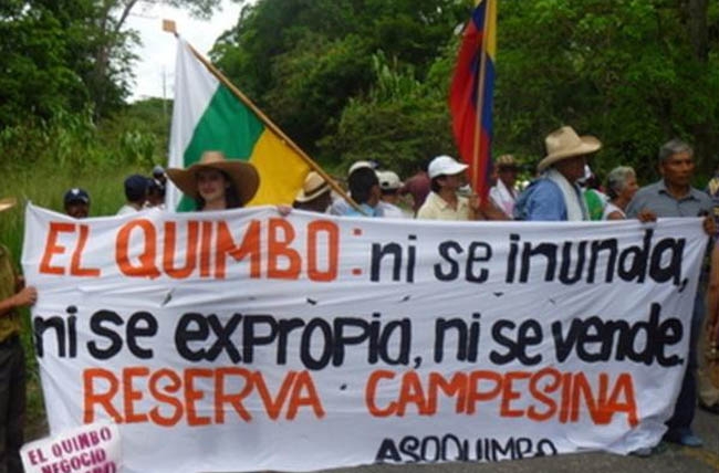 Protest against El Quimbo Dam in Colombia (Source: Polinizaciones/International Rivers)