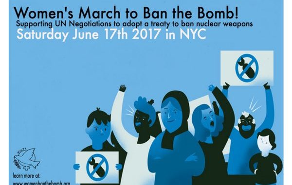 An ad for the “ban the bomb” march on June 17. (Twitter)