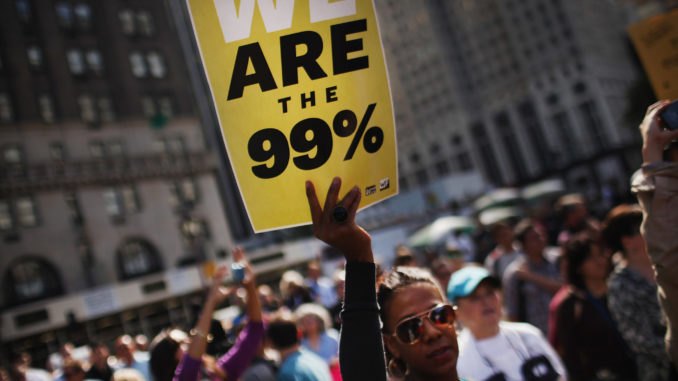 Occupy Wall Street protest, 2011. (Photo by Spencer Platt/Getty Images)