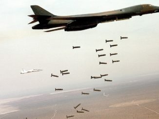 US B-1B Lancer bombing in Afghanistan. President Obama dropped 26,171 bombs in his last year in office.