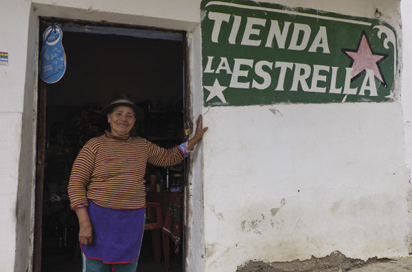 Julia Cortez, who worked as a schoolteacher in La Higuera in 1967 and fed Che, now runs a grocery shop and restaurant in the village. By Julio Etchart