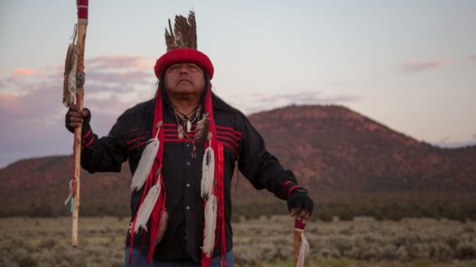 Richard Watahomigie, descendant of the first Havasupai leader, pictured in front of Red Butte. Photo: Garet Bleir