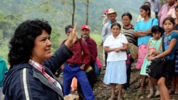 The late Berta Caceres in the Rio Blanco region of western Honduras (Photo: Goldmanprize.org)
