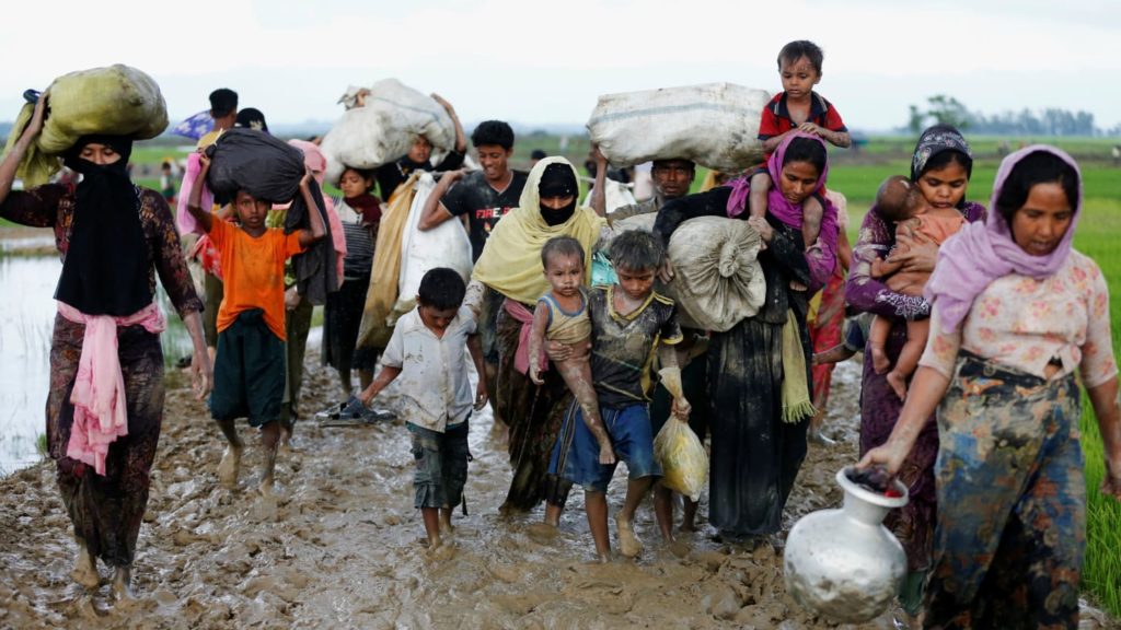 Rohingya refugees fleeing Myanmar. Credit: Mohammad Ponir Hossain/Reuters
