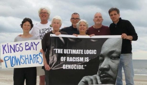 The seven members of the Kings Bay Plowshares, who entered the Georgia naval base on April 4 to protest nuclear weapons, white supremacy and racism. (WNV/Kings Bay Plowshares)