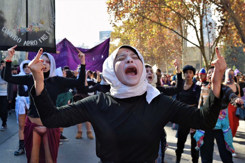 A student protest against gender violence in Santiago. Within the space of only three days this June, five women were killed, highlighting the magnitude of the issue.
