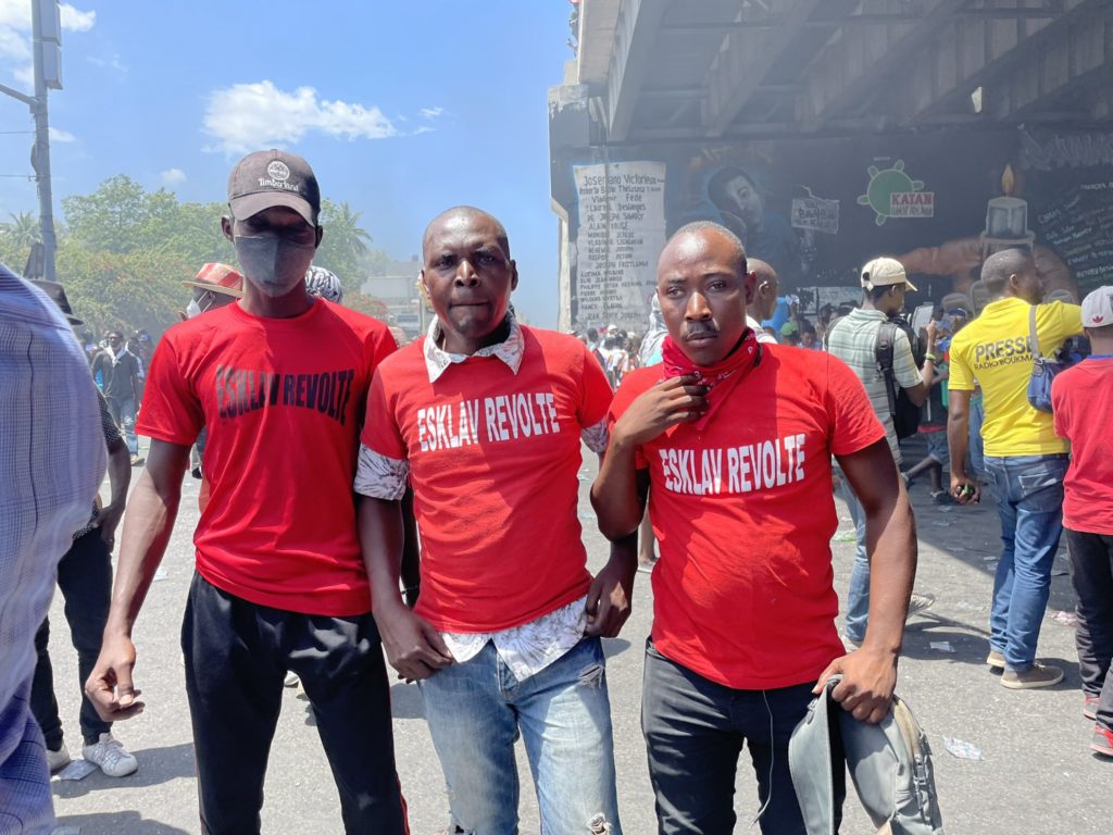 Haitian T-Shirts Say: "Slaves Revolt"