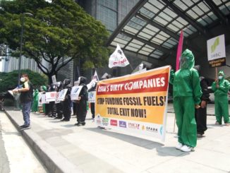 The Asian Peoples' Movement on Debt and Development joined climate campaigners in sounding the alarm on several Asian companies for their continued financing of fossil fuels amid the climate emergency / Twitter/AsianPeoplesMovement