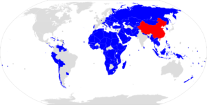 Countries in blue have signed onto China's Belt and Road Initiative / Wikipedia/Owennson