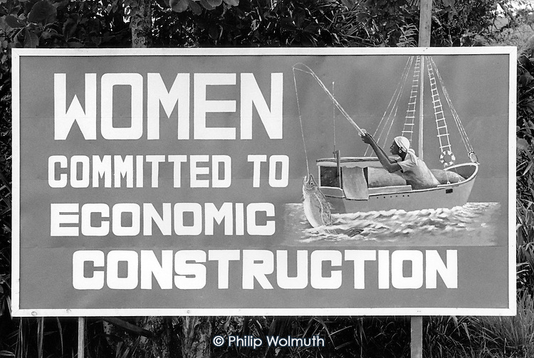 One of many hand-painted roadside billboards promoting the 1979 New Jewel Movement revolution / credit: Philip Wolmuth