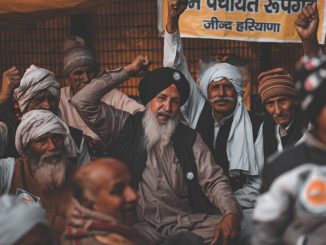 Farmers protest in India on December 26, 2020 / credit: Ravan Khosa