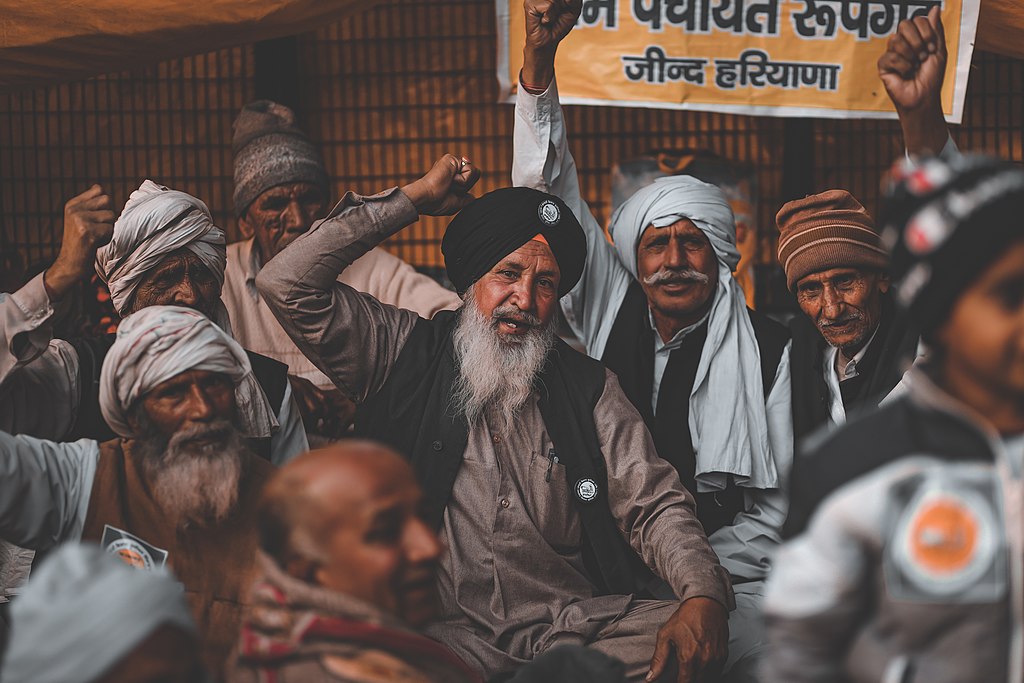 Farmers protest in India on December 26, 2020 / credit: Ravan Khosa