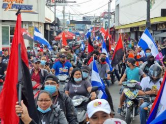 Celebrations in the northern Nicaraguan city of Estelí on November 8, the day after the elections. President Daniel Ortega won by more than 75 percent / credit: twitter/