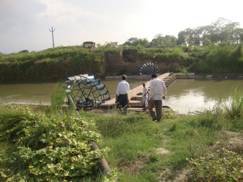 A turbine invented by farmer Mangal Singh. The device can lift water from streams and canals without using fossil fuels or electricity / credit: 