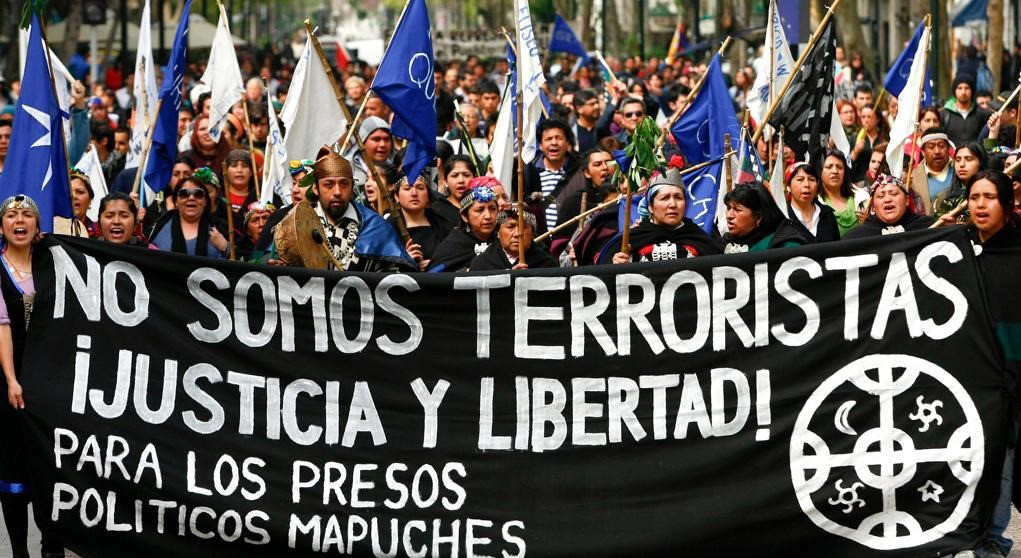 A Mapuche protest in Chile / credit: Jubileu Sul
