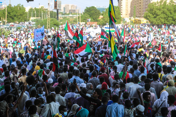 Protest in Khartoum, Sudan, following the October 25 coup / credit: Revolutionary masses of Sudan