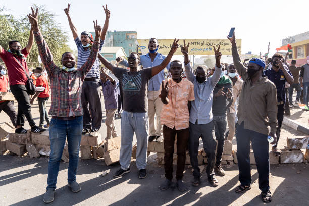 Protesters in Khartoum, Sudan, after the October 25 coup / credit: Revolutionary masses of Sudan