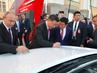 Russian President Vladimir Putin and Chinese President Xi Jinping attended in July 2019 the presentation of an investment project already implemented—an automobile plant built in Russia's Tula Region / credit: Kremlin.ru