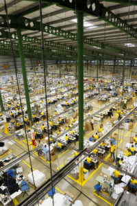 The factory floor of a garment plant in Haiti / credit: Better Work Programme