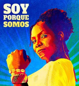A poster depicting Francia Márquez features her campaign slogan, "Soy Porque Somos," or "I am because we are." / credit: Francia Márquez